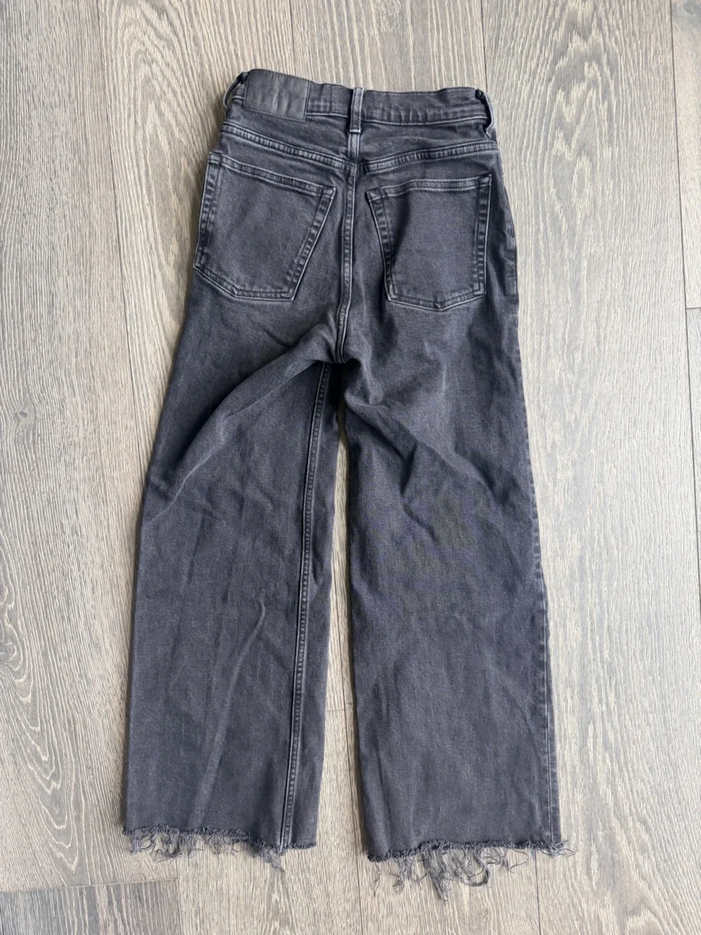 Everlane Organic Cotton The Way-High Sailor Jean in Washed Black Size 23 Crop